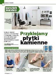 Przyklejamy płytki kamienne